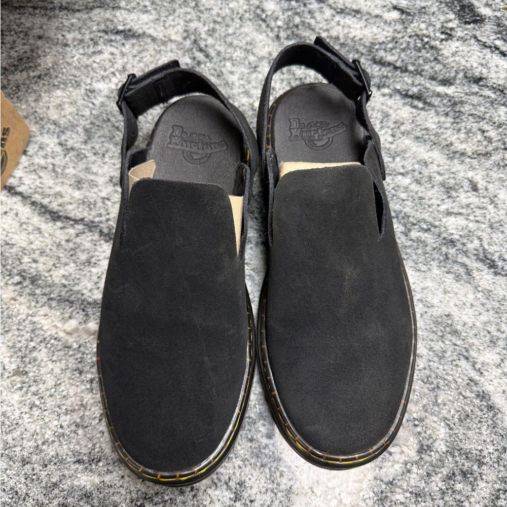 Dr. Martens Black Suede Carlson Slingback Mules size 8 - Picture 2 of 5